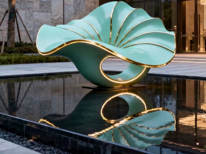 不锈钢水景雕塑 